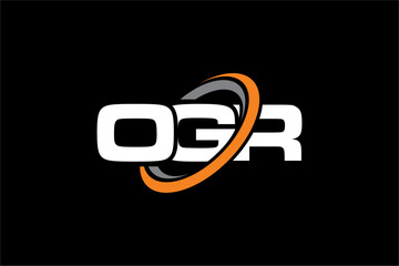 OGR creative letter logo design vector icon illustration - obrazy, fototapety, plakaty