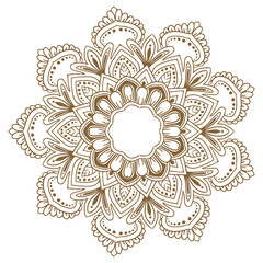 .Circular pattern in form of decorative mandala design