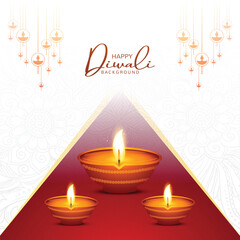 Decorative happy diwali festival card background
