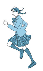 走り出す女子生徒