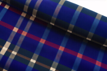 A beautiful plaid pattern background. Scottish tartan. A Fabric pattern. Generative AI