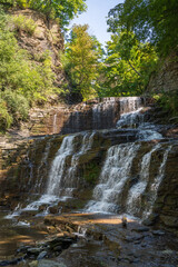 Fototapeta na wymiar Cascadilla Gorge Trail in the Finger Lakes, Upstate New York