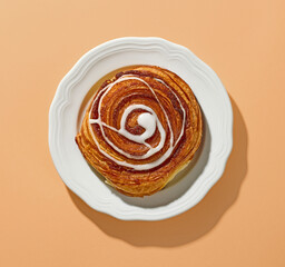 freshly baked cinnamon roll