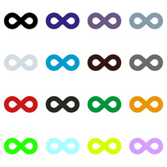 Infinity symbol in different colors