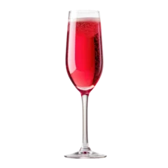 Fotobehang Cocktail collection - Kir royal with champagne. Isolated on background. AI © brillianata