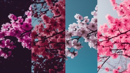 traditional springtime cherry blossom flower wallpaper design