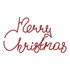 Fototapeta na wymiar Merry Christmas lettering for greeting card design, banners and sticker
