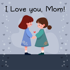 I love you, Mom! Postcard