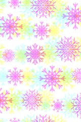 Seamless Christmas pattern with snowflakes. Generative AI.