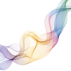 Fototapeta premium Color wavy lines. abstract illustration. Blue Wave. eps 10