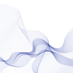 Abstract smooth blue wave vector. Curve flow blue motion illustration. Smoke design. Vector lines. eps 10