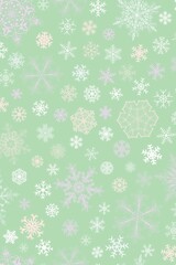 Seamless Christmas snowflake pattern. Generative AI.