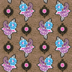 Textile Pattern Vectors Design print AI Generation