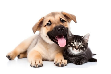 The Playful Dog and Curious Kitten, Unlikely Best Friends