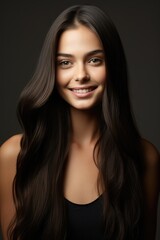 Obraz premium Y2K Elegance: Sleek and Radiant Hair Revival