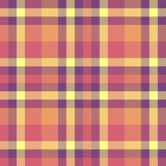 Background textile texture of pattern check fabric with a vector seamless plaid tartan.