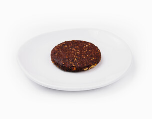 Oatmeal Cookies on White Plate on White Background