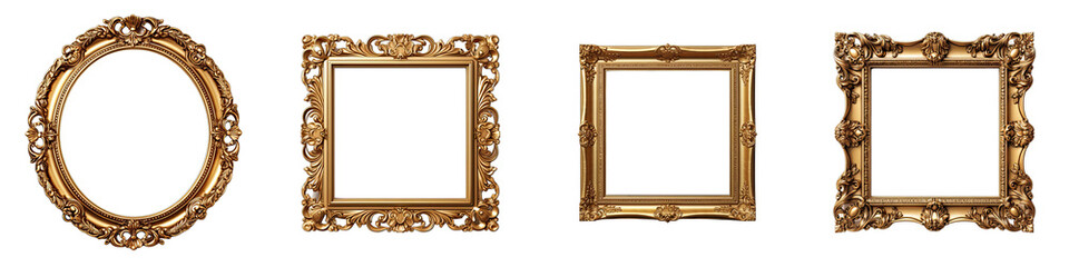 Picture frame  Hyperrealistic Highly Detailed Isolated On Transparent Background Png File