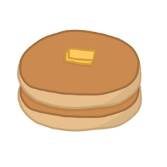 stack of pancakes with butter