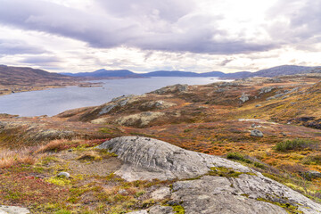 Fototapeta na wymiar Vinstre is a lake in Innlandet county, Norway.