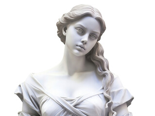 Statue of a beautiful woman carved in marble, generated by AI