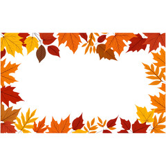 Autumn frame leaves