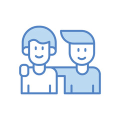 Friend icon isolate white background vector stock illustration.