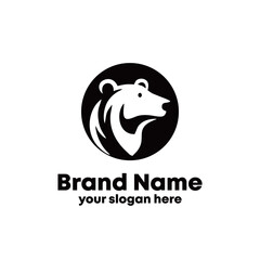 bear logo design, bear icon silhouette, animal logo