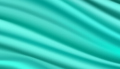 abstract background luxurious green fabric or liquid waves or the folds of the silk satin background, white silk.