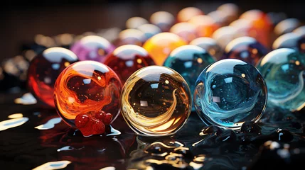 Fotobehang Marble colorful round. © andranik123