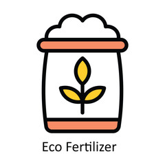 Eco Fertilizer vector Filled outline Design illustration. Symbol on White background EPS 10 File 
