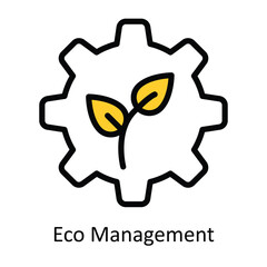 Eco Management vector Filled outline Design illustration. Symbol on White background EPS 10 File 
