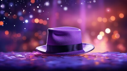 Stage Hat with Bokeh Effect