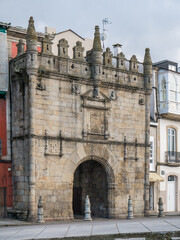 City gate "Puerta de Carlos V" in Viveiro, Lugo, Galicia, Spain