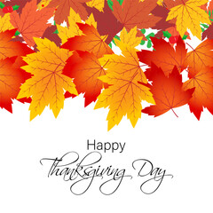 Vector illustration of Happy Thanksgiving social media feed template