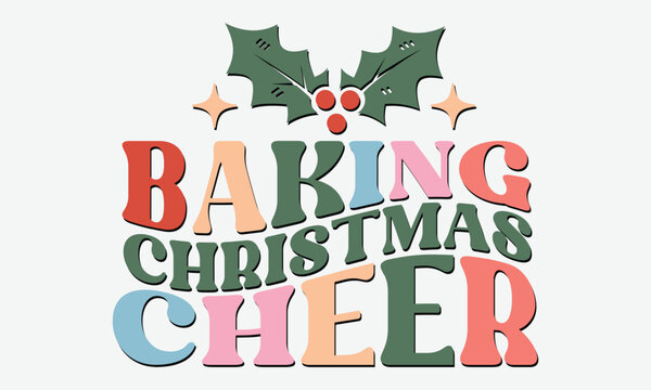 Baking christmas cheer Retro Design