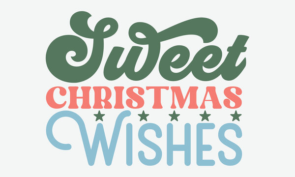 Sweet christmas wishes Retro Design