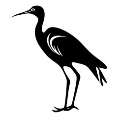 Simple Logo of Stork. SVG Vector