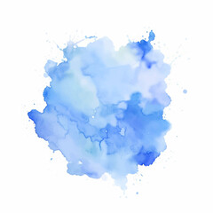 Watercolor abstract splash Color painting texture. Blue background, watercolor paint splashes
