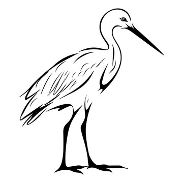 recommend clip art: Simple Logo of Stork. SVG Vector