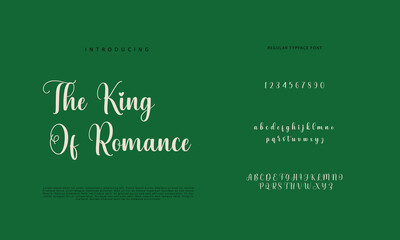 Abstract Calligraphy font alphabet. Minimal modern urban fonts for logo, brand etc. Typography typeface uppercase lowercase and number. vector illustration
