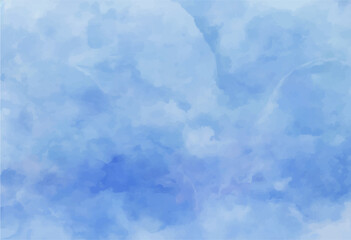 Abstract watercolor background with clouds, Blue watercolor