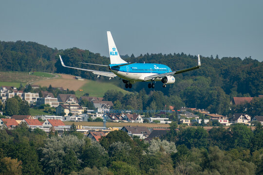 PH-BGQ KLM Royal Dutch Airlines Boeing 737-7K2 jet in Zurich in Switzerland 6.9.2023