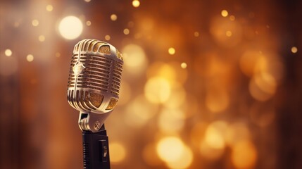 Microphone with Bokeh Effect