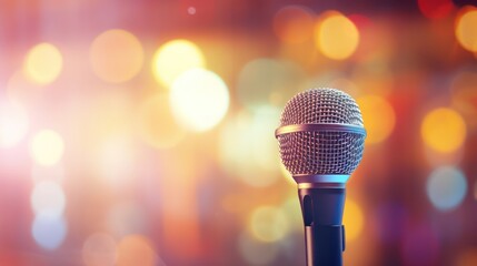 Microphone with Bokeh Effect