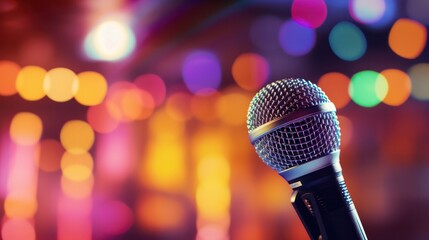 Microphone with Bokeh Effect