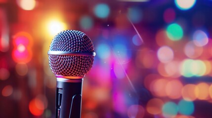 Microphone with Bokeh Effect