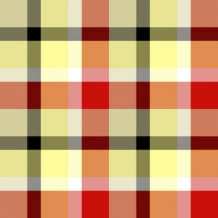 Seamless Red, Black, White, Pink Tartan Plaid Pattern