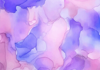 Abstract Purple watercolor background with colors