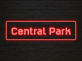 Central Park のネオン文字